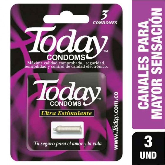 Condones Today Ultra Estimulante x 3