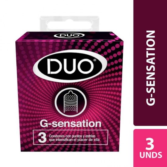 Condones Duo G Sensation X 3