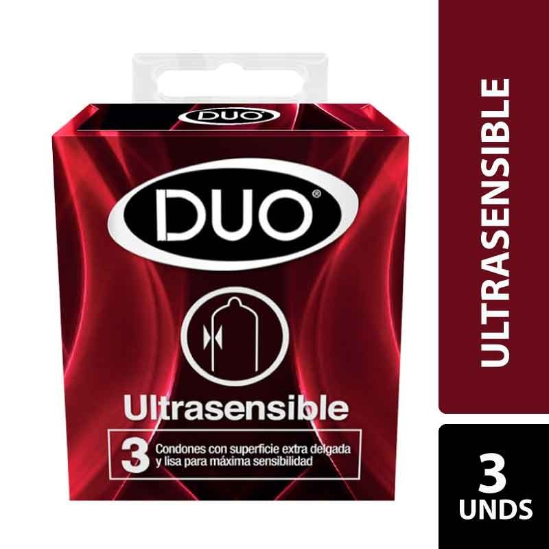 Condones DUO Ultrasensible X 3