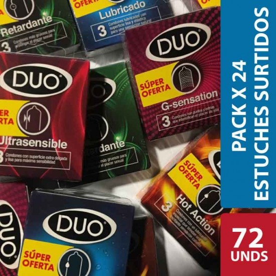 Condones DUO X 24 Estuches Surtidos