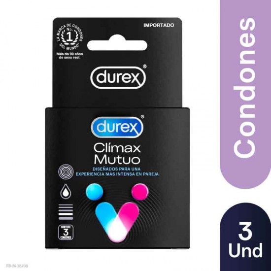 Condones Durex Climax Mutuo X 3