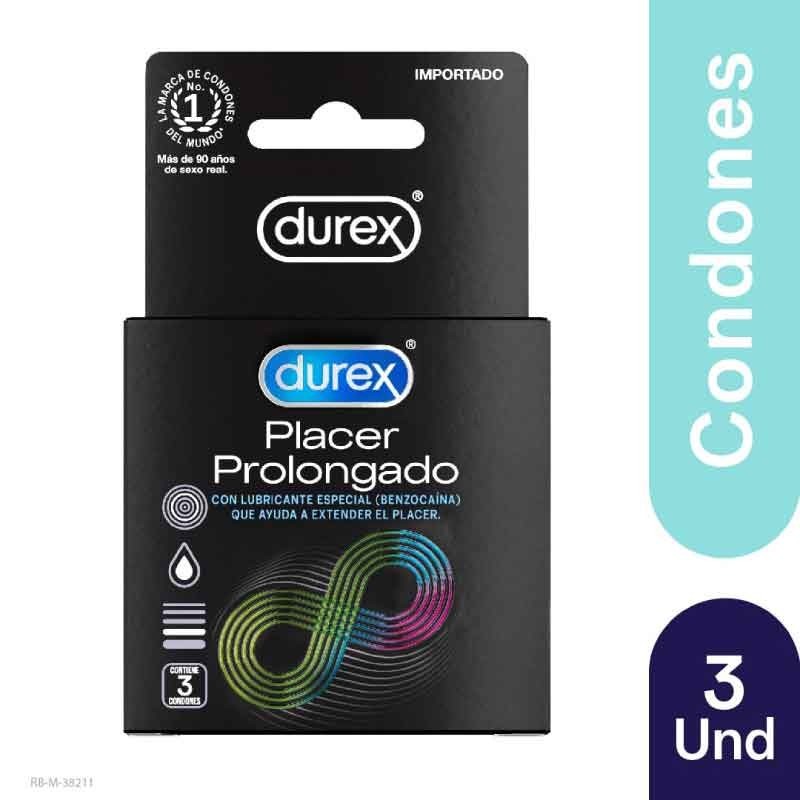 Condones Durex Placer Prolongado X 3