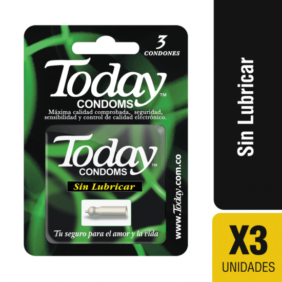 Condones Today No Lubricado x 3