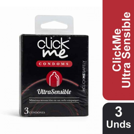 Condones ClickMe UltraSensible X 3