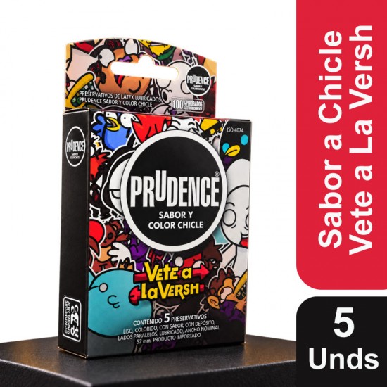 CONDONES PRUDENCE SABOR CHICLE EDICIÓN VETE A LA VERSH C/5
